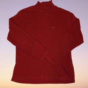 Vintage Cherry 🍒 red Tommy Hilfiger mockneck L